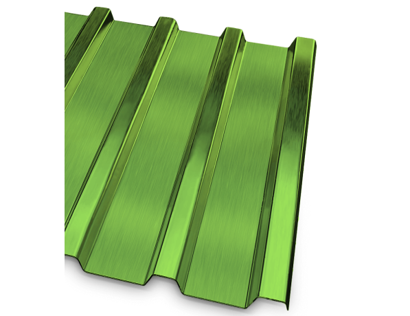 Профнастил стальной стеновой односторонний волна гладкий лиственно-зеленый С15 0,7х15х800х940 мм ГОСТ 24045-94 фото